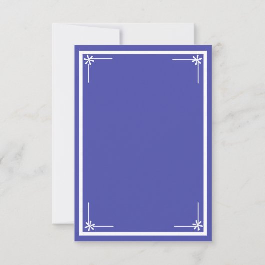 Beautiful Blue Chic Wedding Website RSVP Card Karte (Rückseite)