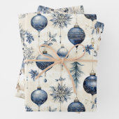 Beautiful Blue Christmas Bauble Mix Geschenkpapier Set (Beispiel)