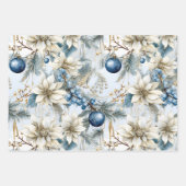Beautiful Blue Christmas Mix Geschenkpapier Set (Vorderseite 3)