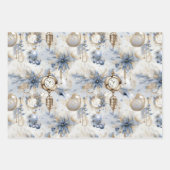 Beautiful Blue Christmas Mix Geschenkpapier Set (Vorderseite 2)