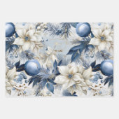 Beautiful Blue Christmas Mix Geschenkpapier Set (Vorderseite)