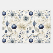 Beautiful Blue Christmas Mix Geschenkpapier Set (Vorderseite 3)