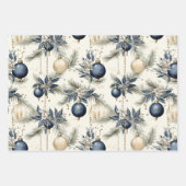 Beautiful Blue Christmas Mix Geschenkpapier Set (Vorderseite)