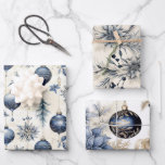 Beautiful Blue Christmas Mix Geschenkpapier Set<br><div class="desc">Schöne blaue Weihnachtsbaumzeitungen. Trendblaue Weihnachtsgeschenkpapier. Elegante Zeitungen.</div>