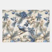 Beautiful Blue Christmas Mix Geschenkpapier Set (Vorderseite 3)