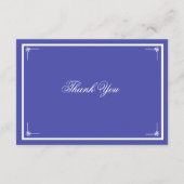 Beautiful Blue Classic Chic Wedding RSVP Begleitkarte (Rückseite)