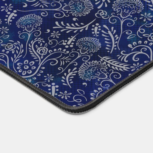 Beautiful Blue Dreamy Batik Botanicals Schreibtischunterlage (Ecke)