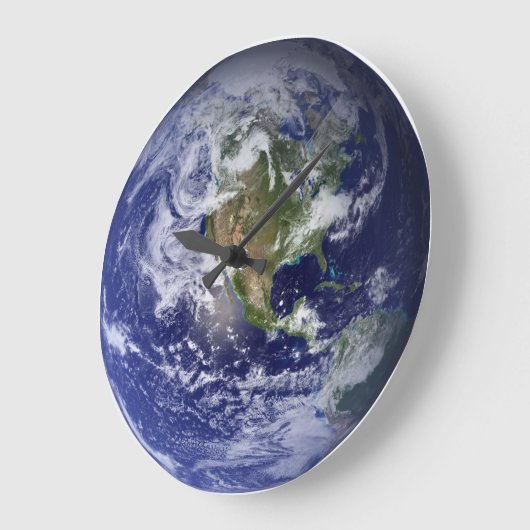 Beautiful Blue Earth Solar System Planet Zuhause Große Wanduhr (Winkel)