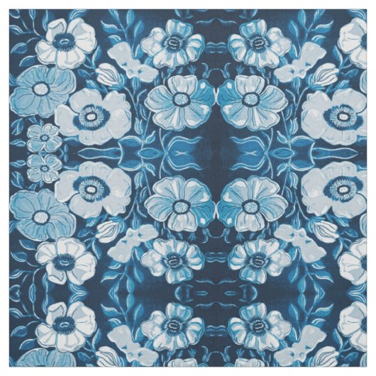 Beautiful Blue Fabric Stoff (Muster)