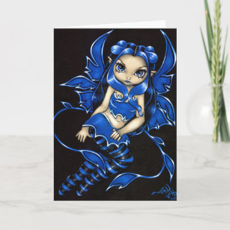 "Beautiful Blue Fairy" Grußkarte Karte