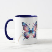 Beautiful Blue Fantasy Star Swirl Butterfly Tasse (Links)