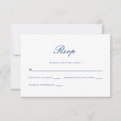 Beautiful Blue Floral Classic Wedding Rsvp (Vorderseite)
