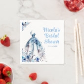 Beautiful Blue Floral Dress Brautparty Serviette (Beispiel)
