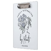 Beautiful Blue Floral Gardener Personalisiert Nied Klemmbrett (Links)