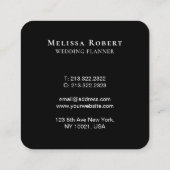 Beautiful Blue Floral Mandala Marble Mit Monogramm Quadratische Visitenkarte (Rückseite)