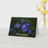 Beautiful Blue Flower Garden Art Geburtstag Card Karte (Gelbe Blume)