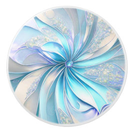 Beautiful Blue Fraktal Keramik Knob Keramikknauf