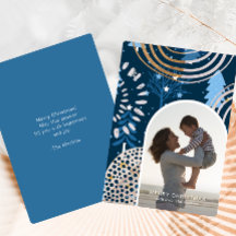 Beautiful Blue Frohe Weihnachts-Foto mit Botschaft