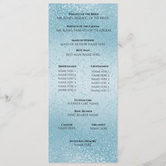 Beautiful Blue Glitzer - Programm (Rückseite)