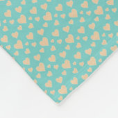 Beautiful blue hearts fleece blanket (Ecke)