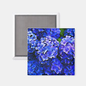 Beautiful Blue Hydrangea Blume Floral Art Magnet (Vorderseite/Rückseite)