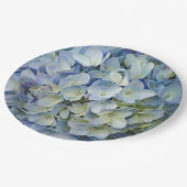 Beautiful Blue Hydrangea Blume Foto Pappteller (Schrägansicht)