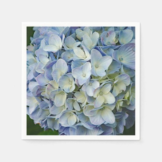 Beautiful Blue Hydrangea Blume Foto Serviette (Vorderseite)