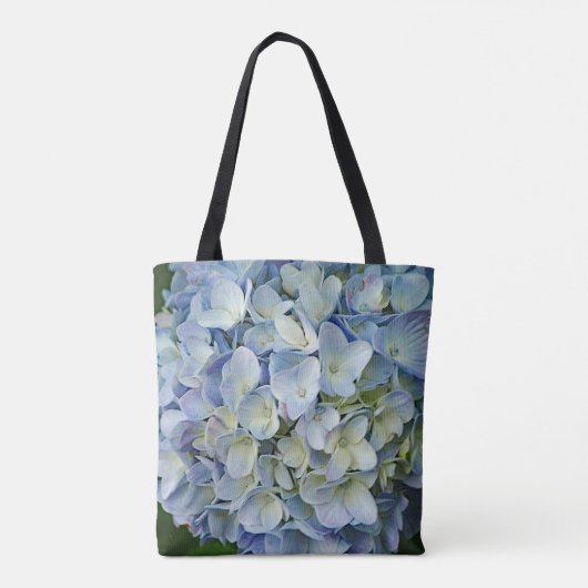 Beautiful Blue Hydrangea Blume Foto Tasche (Rückseite)