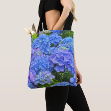 Beautiful Blue Hydrangea Blume Garden Tasche