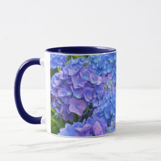 Beautiful Blue Hydrangea Blume Garden Tasse (Links)
