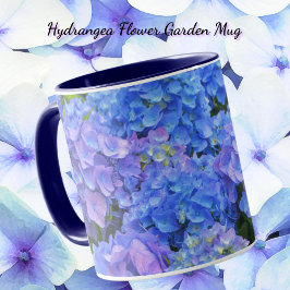 Beautiful Blue Hydrangea Blume Garden Tasse