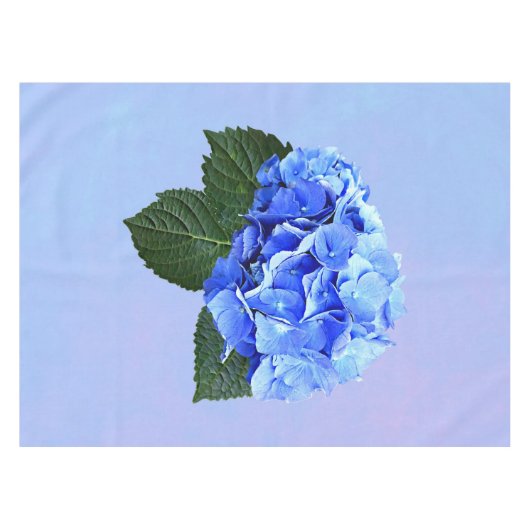 Beautiful Blue Hydrangea Tischdecke (Vorderseite (Horizontal))