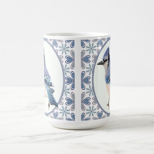 Beautiful Blue Jay Bird Kaffeetasse (Mittel)