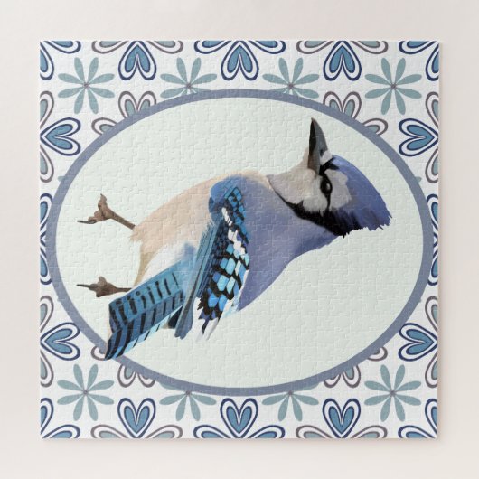 Beautiful Blue Jay Bird Puzzle (Horizontal)