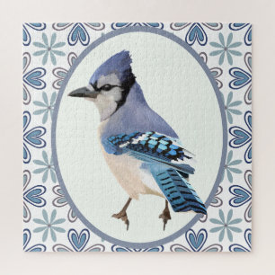 Beautiful Blue Jay Bird Puzzle