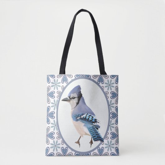 Beautiful Blue Jay Bird Tasche (Vorderseite)