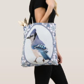 Beautiful Blue Jay Bird Tasche (Von Nahem)