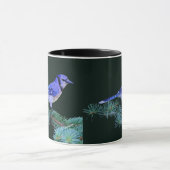 Beautiful Blue Jay Bird Tasse (Zentrum)