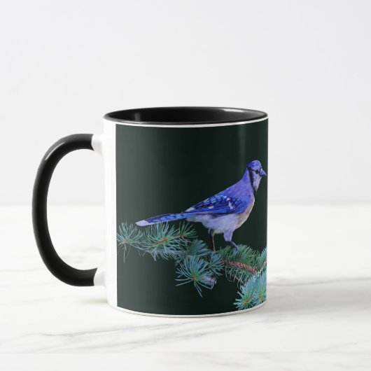 Beautiful Blue Jay Bird Tasse (Links)
