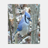 Beautiful Blue Jay Fleecedecke (Vorderseite)