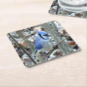 Beautiful Blue Jay Rechteckiger Pappuntersetzer (angewinkelt)