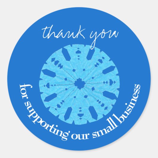 Beautiful blue Kunde vielen Dank Runder Aufkleber (Vorderseite)