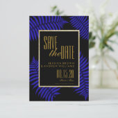 Beautiful Blue Leaf Bracken Save the Date (Stehend Vorderseite)