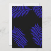 Beautiful Blue Leaf Bracken Wedding Einladung (Rückseite)