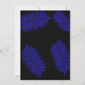 Beautiful Blue Leaf Bracken Wedding Einladung (Rückseite)