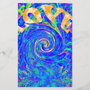 Beautiful Blue Liebe Print Flash Vektor Kunst