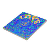 Beautiful Blue Liebe Print Flash Vektor Kunst Fliese (Seite)