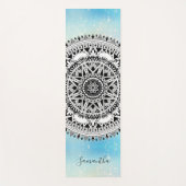 Beautiful Blue Mandala Geometric Pattern Name Yogamatte (Vorderseite)