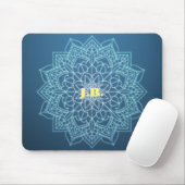 Beautiful Blue Mandala mit Monogram Mousepad (Mit Mouse)