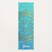 Beautiful Blue Mandala Pattern Yogamatte (Vorderseite)